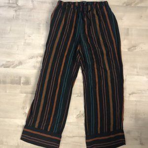 Madewell Striped Silk Pajama Pants  - Medium